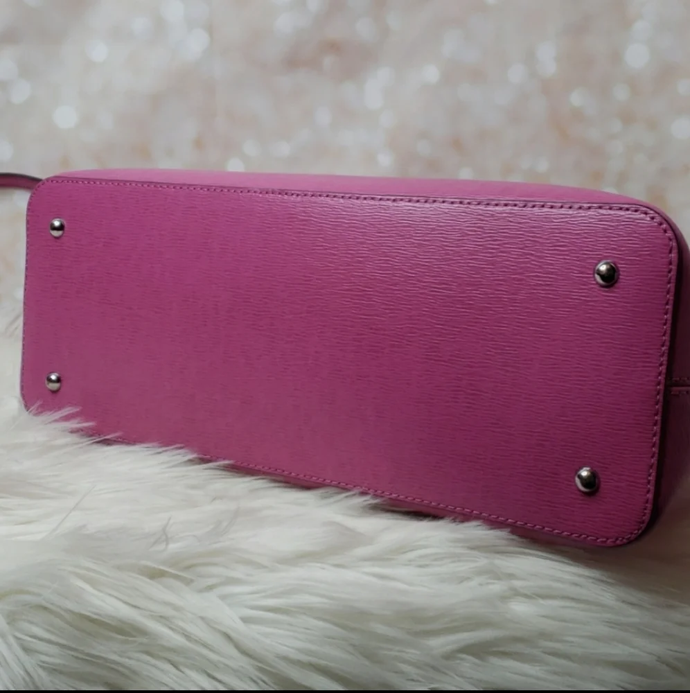 Ralph Lauren pink leather dome satchel crossbody - Picture 3 of 9